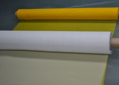 Weiße/Gelb-Einzelfaden-Polyester-Masche 100% für Textildrucken 120T - 34