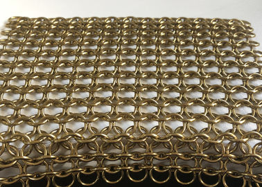 Goldedelstahl-Ring-dekorativer Maschendraht/Kettenglied-Masche für Vorhang