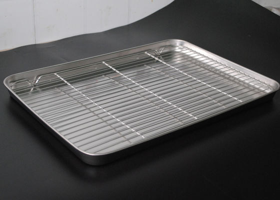 Draht Mesh Baking Tray With Rack 60*40*2.5cm Edelstahl-304