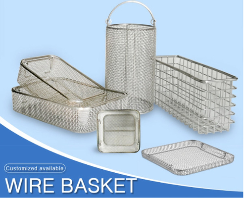 Nicht Umweltschutz Rost-Edelstahl-Metalldraht-Mesh Basket For Filters