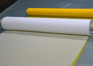 50 Polyester-Siebdruck-Masche des Zoll-80T für Keramik-Drucken, weiße/Gelb-Farbe