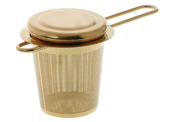 Goldedelstahl 304 feine Mesh Tea Infuser With Long-Extragriffe