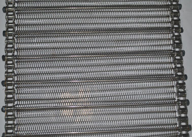 Ein guter Preis. Draht-Gurt mit 304 SS flacher Flex, Maschen-gewundenes Förderband für Lebensmittelverarbeitung Online