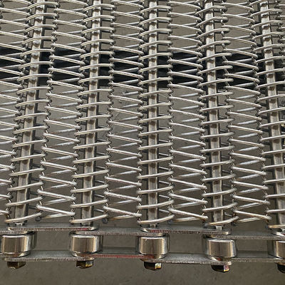 Ein guter Preis. Custom Chain Driven 304 Stainless Steel Spiral Wire Mesh Conveyor Belt for Fried Foods Industries Online