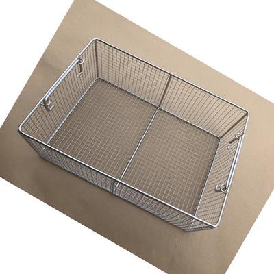 Ein guter Preis. 304 Stainless Steel Woven Mesh Basket Industrial Workshop Cleaning Storage Metal Wire Mesh Basket Online