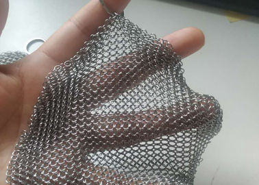 Ein guter Preis. Edelstahl Chainmail-Wäscher FDAs 12x12cm geschweißter Ring-304 Online