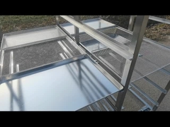 Schwerlastbehälter aus Edelstahl mit Trocknungsregal