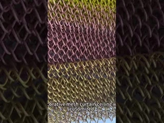 Dekorative Metallrollen Vorhänge Decor für die Decke Aluminiumdraht-Gitter-Bildschirm Kettenverbindung Metallvorhänge