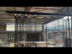 Goldfarbene Fassaden-Dekorative Metallspulen-Vorhang-Spiralförmige Gewebe-Gardine