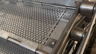 Edelstahl-Lamellenkettenglied, perforiertes Metallplatten-Förderband mit Loch