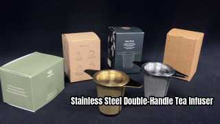 Edelstahl-Tee-Ei mit Doppelgriff und Blattsieb