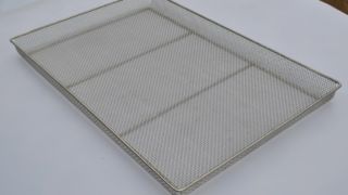 Fein gewebtes Metall in Lebensmittelqualität 80 x 100 40 x 60 cm SS304 316 Edelstahl-Drahtgittertablett für Ofenbäckerei