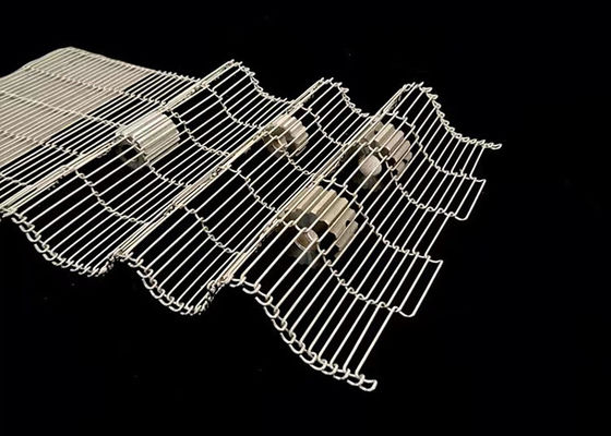 3mm Draht Mesh Conveyor Belt Stainless Steel flacher Flex For Chocolate