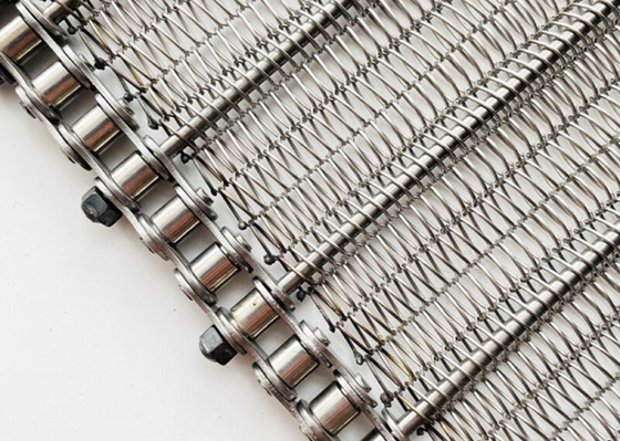 Kettenglied 1mm SS verdrahten backende Bäckerei Mesh Conveyor Belt For Ovens