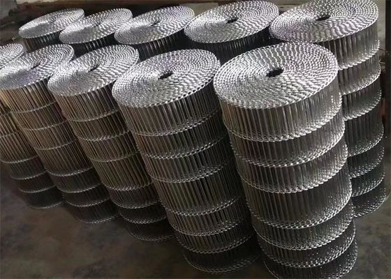 Flacher Flex Ladder Wire Mesh Conveyor-Gurt für Lebensmittelverarbeitung