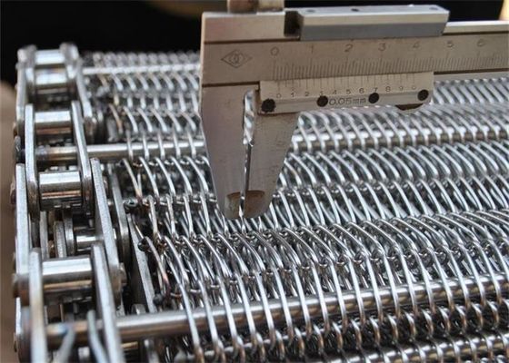 Draht-Mesh Conveyor Belts 304 des Nahrungsmittelgrad-0.5mm Edelstahl-Kettenglied-Spirale