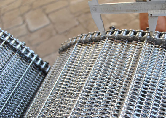 Nahrungsmittelgrad 304SS asphaltieren Mesh Conveyor Belt 120cm für das backende waschende Abkühlen