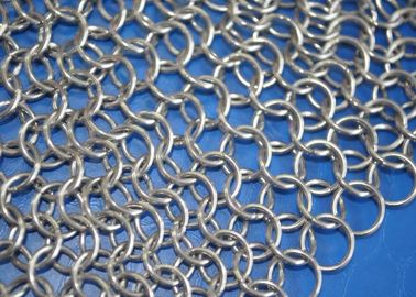 Ein guter Preis. Nahrungsmittelgrad-Edelstahl Chainmail-Wäscher für Roheisen-Kochgeschirr, runde Form Online