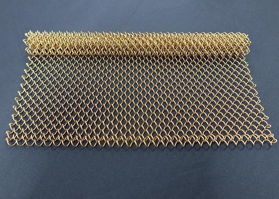 Ein guter Preis. 1.2mm Metall-Mesh Drapery Decorative Wire Mesh-Spulen-Drapierung für Vorhang Online