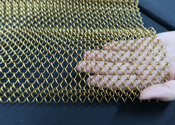 Ein guter Preis. Kundenspezifische Kette Mesh Curtains Decorative Room Divider der Farbe1.44kg/m2 Online