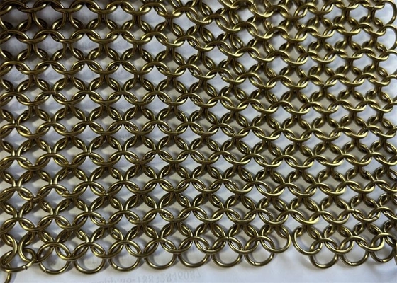 Goldfarben Dekorativ 316l Edelstahl Ring Mesh Kette geflochten