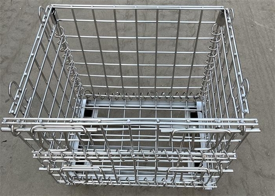 Ein guter Preis. Stackbares Drahtnetz Lagerkäfig Edelstahlverzinktes Stahlgeschweißtes Klappbehälter Online