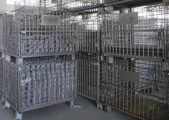 Logistiklager Metallkäfig Basketballdraht Metalllager Eisenklappkäfig Wagen Klappkäfig Draht