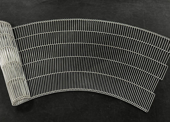 304 316L Edelstahl Kurvnetzband Leiterförderband