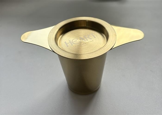 Ein guter Preis. Individuell angefertigter Gold-Edelstahl 304 Loose Leaf-Teefilter-Strichgerät Wiederverwendbarer Metall-Teefilter-Infuser Online