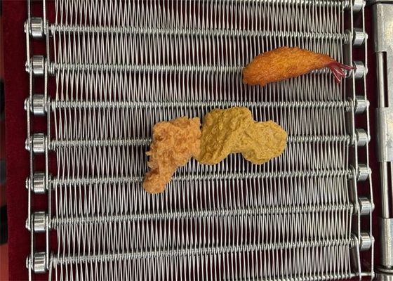 Edelstahlkettenverbindung Spirale Drahtnetzfördergurt mit Kettenbalanciertem Netzgurt