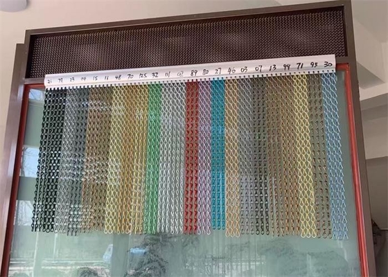 Ein guter Preis. Dekorative Aluminium-Doppelhaken-Metallnetzvorhänge für Decken/Relänke/Überlagoberflächen/Sonnenschirme/Schränke Online