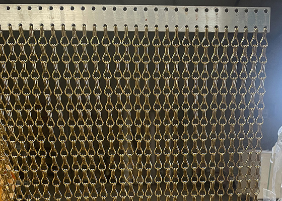 Ein guter Preis. Aluminium-Gitter-Doppel-Haken-Kette-Fliegen-Metall-Gitter-Vorhang für Restaurant Online