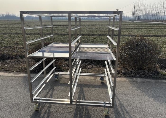 Maßgeschneiderte Größe Edelstahl 304 316 Tray Rack Trolley mit passendem Tray zum Backen und Trocknen