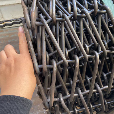Sandstrahmaschine Manganstahl Spiral-Typ Drahtnetzförderband