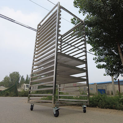 Lebensmittelqualität 20 Stufen Edelstahl Back- und Kühlregale Bäckerträger mit Schalen