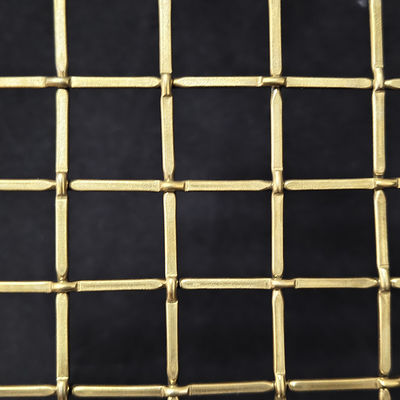 Antike Messing Dekoration Glanz gewebte architektonische Dekoration Messing Wire Mesh Grill für Wandverkleidung