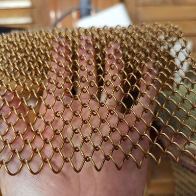 Leichtgewicht Aluminium Kettenverbindung Stoff Metall Spirale Drahtnetz für Raum Trennwand Raum Trennwand Decorative Metallvorhang