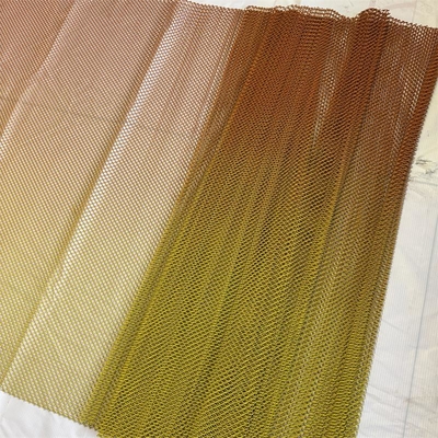 Gradientenfarbe Aluminium dekoratives Netz Metallkettenkettenverbindung Mesh Spulendrapery Mesh Vorhang für die Wanddekoration