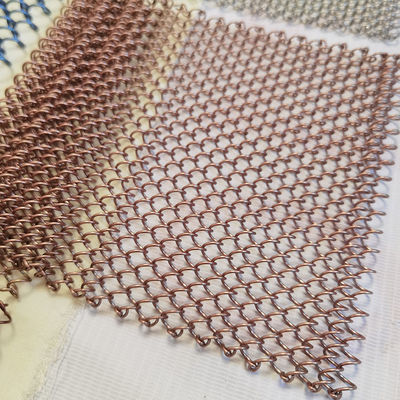 Leichte dekorative Metall-Drahtgeflecht-Coil-Vorhänge aus Aluminium für Schranktüren