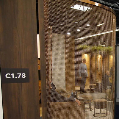 Ein guter Preis. Benutzerdefinierte Größe Gold Farbe Metall dekorative Edelstahl Ring Vorhang Mesh Stoff Online