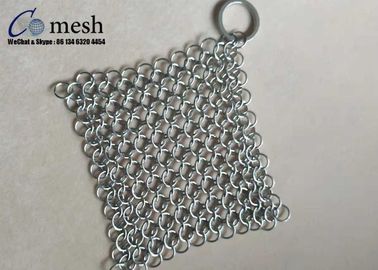 Ein guter Preis. Ring-Maschen-Edelstahl-Topf-Wäscher des Zoll-4X4 für Küchen-Quadrat-Form Online