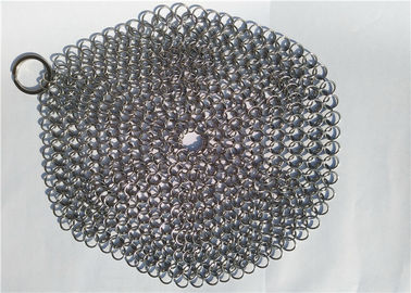 Ein guter Preis. 7 Zoll-Edelstahl Chainmail-Wäscher für Kochgeschirr-Reinigung, runde Form Online