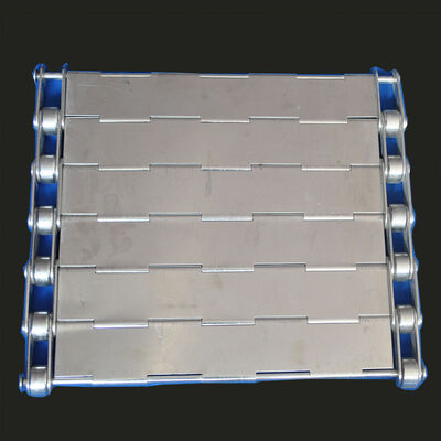 Metall-Edelstahl-Lamellenkettenglied, Metallplatten-Chip-Förderband für die Kühlung von Keksöfen, Bäckereien, Glühöfen und Tunneln