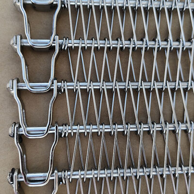 Ein guter Preis. Kundenspezifisches 304 316 Edelstahl Balance Weave Wire Mesh Spiral Freezer Conveyor Belt für die Lebensmittelverarbeitung Online