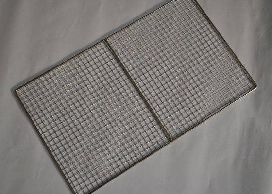 Edelstahl 304 quetschverband Maschen-Grill-Grill-Platten/Behälter