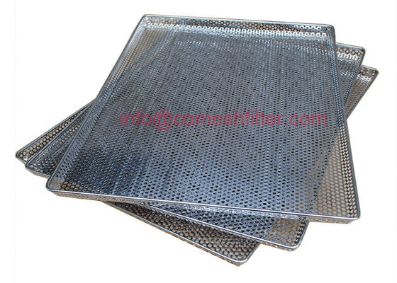 Kundenspezifische Metallmaschen-bescheinigen trocknende Gemüsegrill-Backblech-Pan-FDA