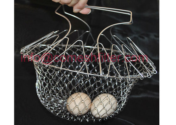 Faltbares Sieb-Korb-Siebs-Frittieren korrosionsbeständig