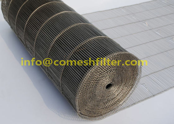 Brot, das 0.9MM flachen Flex Wire Mesh Conveyor Belt backt