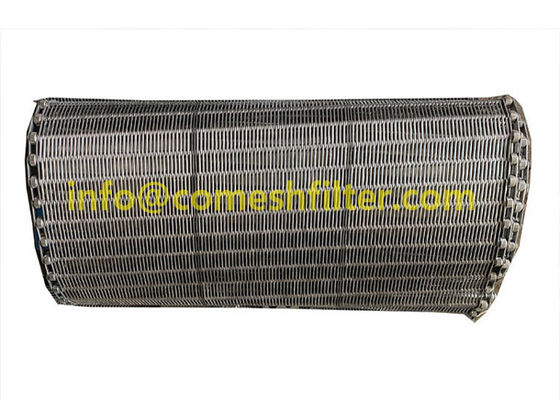 Ein guter Preis. Edelstahl 304 gewundener Eyelink-Augen-Verbindungs-Flex Wire Mesh Ring Conveyor-Gurt mit Kette für Tunnelgefrierschrank Online