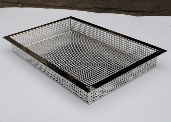 Ein guter Preis. Perforierter backender 0.8mm Stärke-Edelstahl-Draht Mesh Trays Online